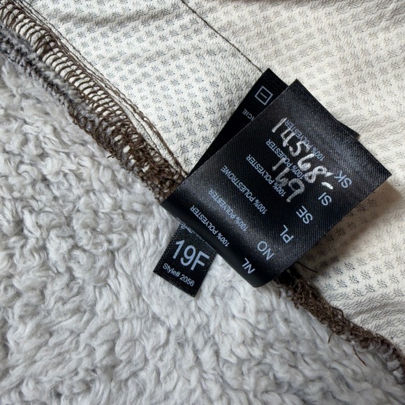 KUHL Flight Hooded Vest Womens Medium Oatmeal Brown Fleece Full Zip Sherpa 2056 - Picture 4 of 14